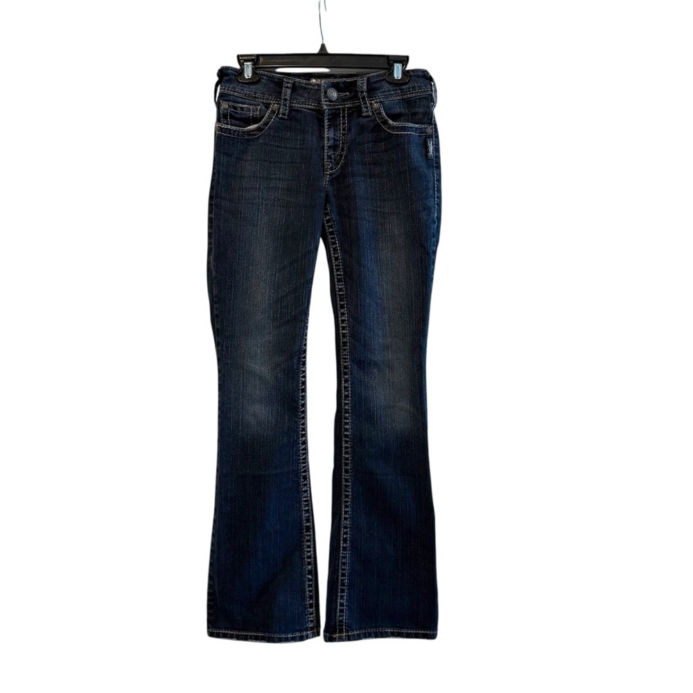 Silver Jeans Suki Surplus Dark Blue Denim Bootcut women’s Size 27/32